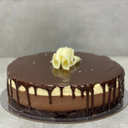 Triple Layer Chocolate and Caramel Cake